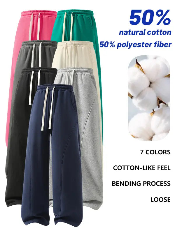 Men's Fleece Thermal Lined Sweatpants Oversize
