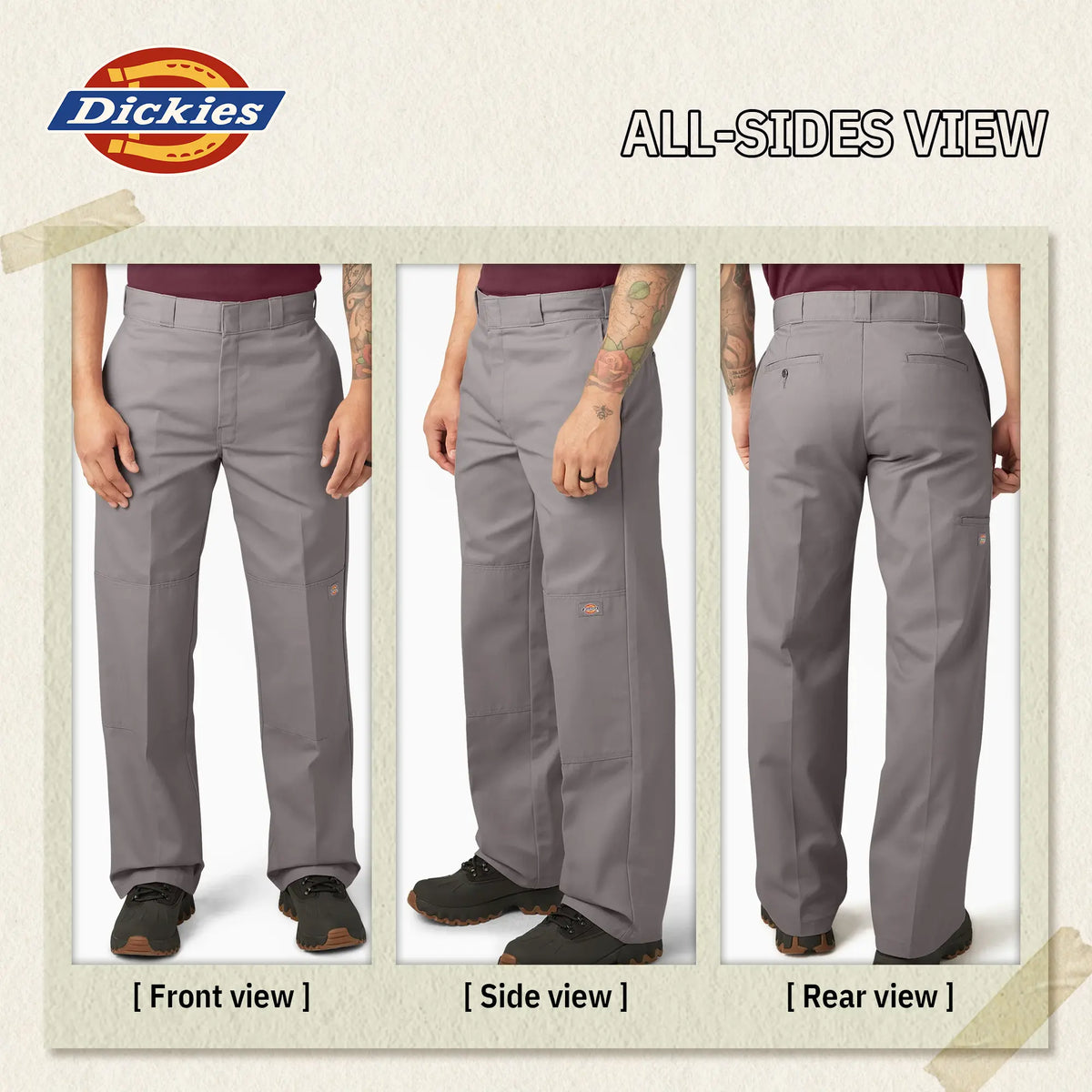 Dickies Men's Loose Fit Double Knee Work Pants