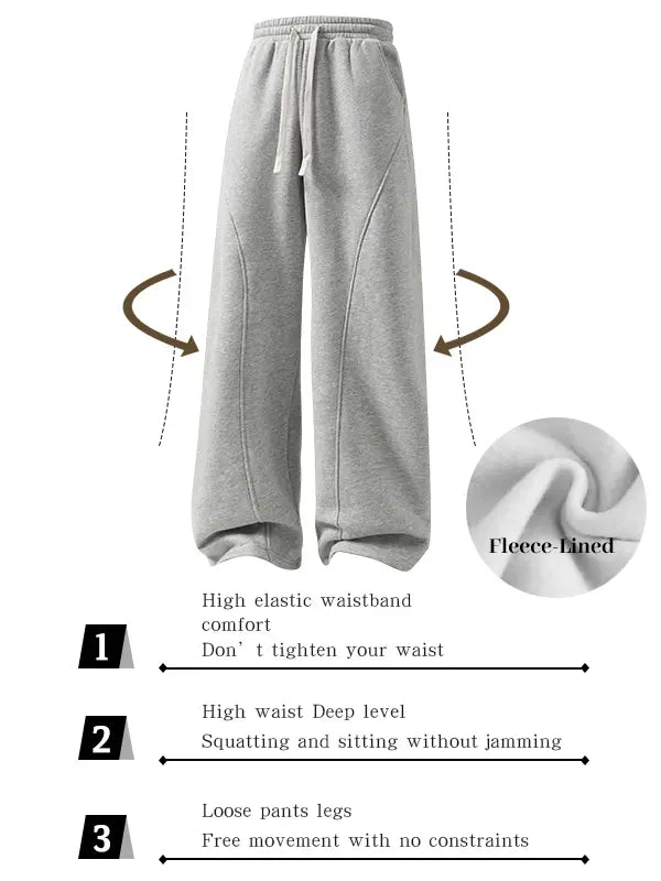 Men's Fleece Thermal Lined Sweatpants Oversize