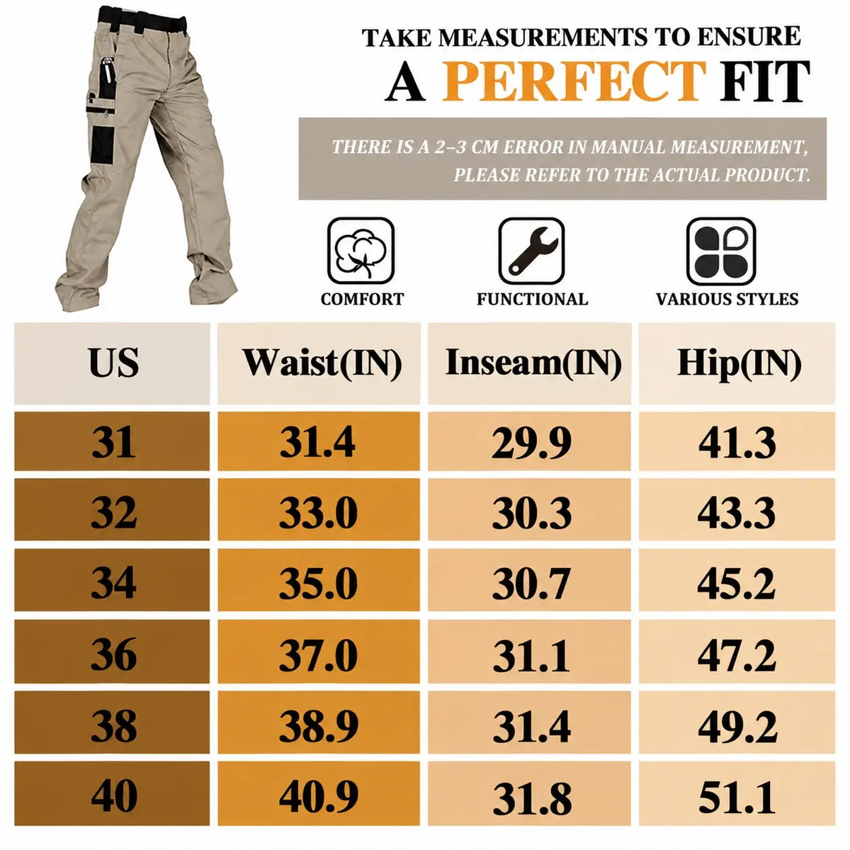 HOMUG Men's Tactical Cargo Work Pants